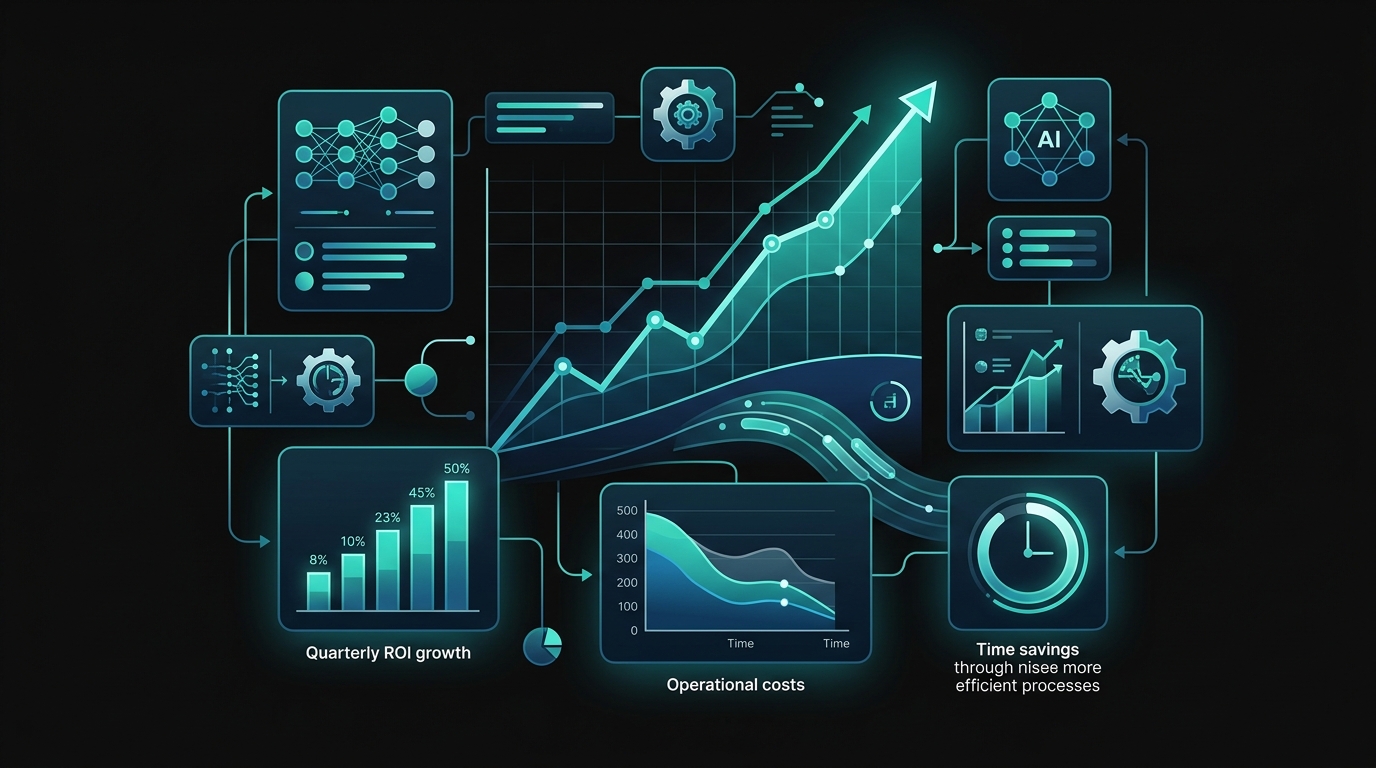 AI agent operations ROI and business results visualization